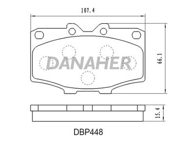 DBP448 DANAHER Комплект тормозных колодок, дисковый тормоз