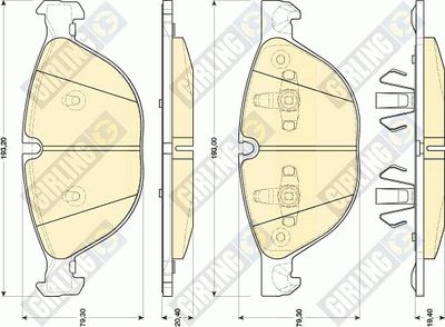 6117282 GIRLING Комплект тормозных колодок, дисковый тормоз