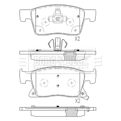 BBP2568 BORG & BECK Комплект тормозных колодок, дисковый тормоз