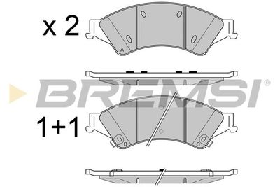 BP3527 BREMSI Комплект тормозных колодок, дисковый тормоз