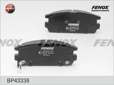 BP43338 FENOX Комплект тормозных колодок, дисковый тормоз