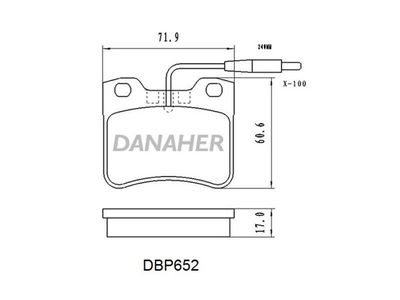 DBP652 DANAHER Комплект тормозных колодок, дисковый тормоз