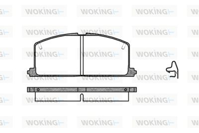 P067304 WOKING Комплект тормозных колодок, дисковый тормоз