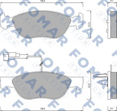 FO635081 FOMAR Friction Комплект тормозных колодок, дисковый тормоз