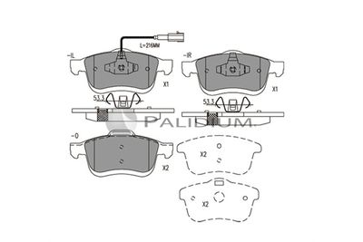 P11557 ASHUKI by Palidium Комплект тормозных колодок, дисковый тормоз