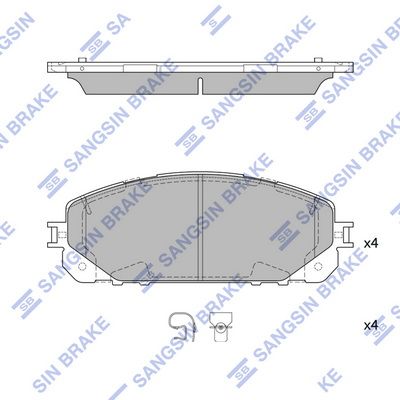 SP4008 Hi-Q Комплект тормозных колодок, дисковый тормоз