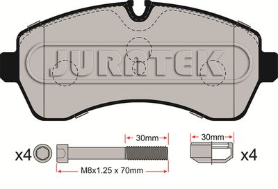 JCP121 JURATEK Комплект тормозных колодок, дисковый тормоз