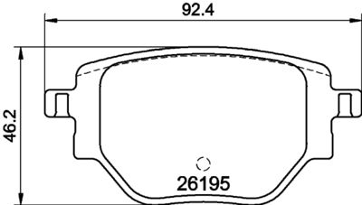 8DB355040321 HELLA PAGID Комплект тормозных колодок, дисковый тормоз