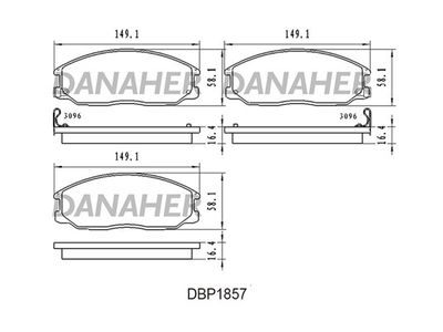 DBP1857 DANAHER Комплект тормозных колодок, дисковый тормоз