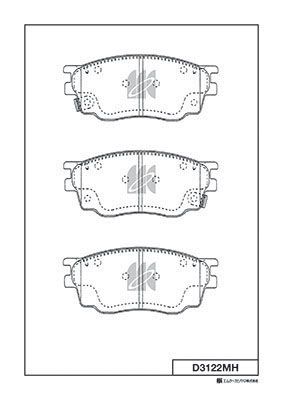 D3122MH MK Kashiyama Комплект тормозных колодок, дисковый тормоз