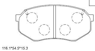 KD2743 ASIMCO Комплект тормозных колодок, дисковый тормоз