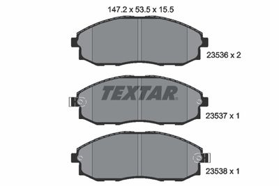 2353601 TEXTAR Комплект тормозных колодок, дисковый тормоз