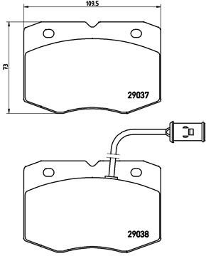 PA6014 BREMBO Комплект тормозных колодок, дисковый тормоз