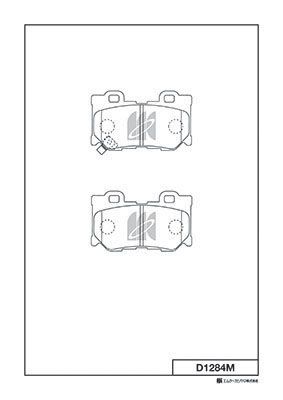 D1284M MK Kashiyama Комплект тормозных колодок, дисковый тормоз