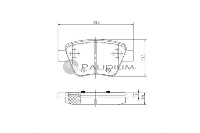 P11185 ASHUKI by Palidium Комплект тормозных колодок, дисковый тормоз