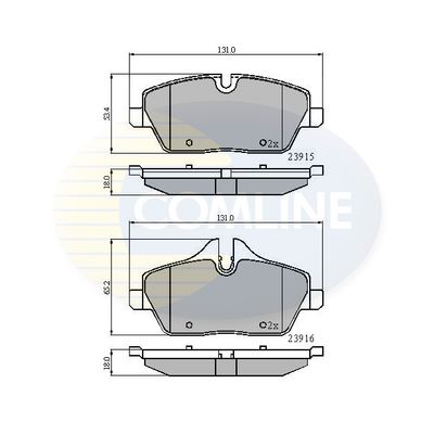 CBP01531 COMLINE Комплект тормозных колодок, дисковый тормоз