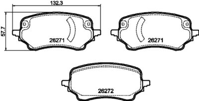 8DB355040991 HELLA Комплект тормозных колодок, дисковый тормоз