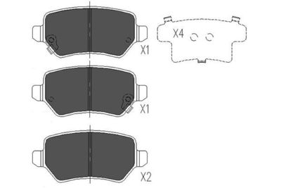 KBP4020 KAVO PARTS Комплект тормозных колодок, дисковый тормоз