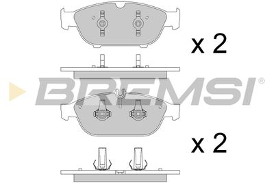 BP3795 BREMSI Комплект тормозных колодок, дисковый тормоз