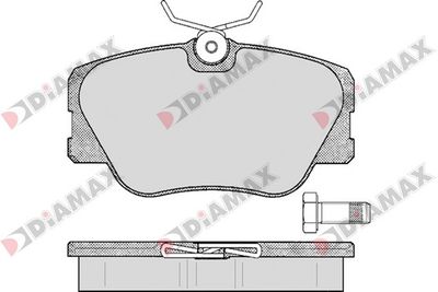 N09634 DIAMAX Комплект тормозных колодок, дисковый тормоз