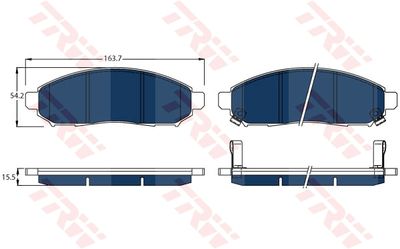 GDB3520BTE TRW Комплект тормозных колодок, дисковый тормоз