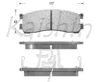 FK3079 KAISHIN Комплект тормозных колодок, дисковый тормоз