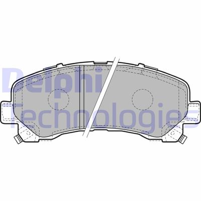 LP2229 DELPHI Комплект тормозных колодок, дисковый тормоз