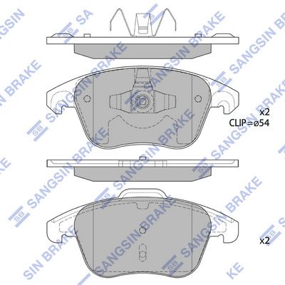 SP1830 Hi-Q Комплект тормозных колодок, дисковый тормоз