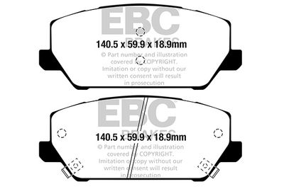 DP42343R EBC Brakes Комплект тормозных колодок, дисковый тормоз