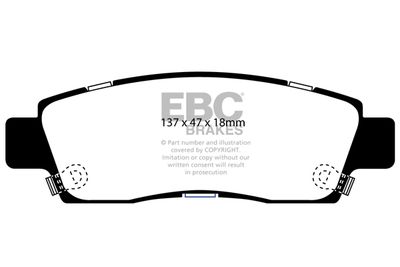 DP41672R EBC Brakes Комплект тормозных колодок, дисковый тормоз