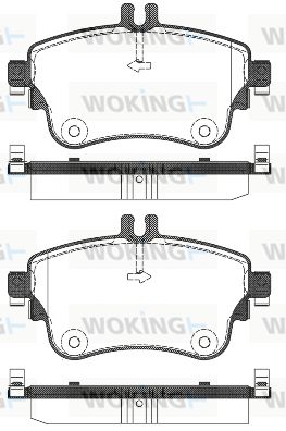 P1587308 WOKING Комплект тормозных колодок, дисковый тормоз