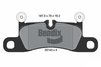 BPD2321 BENDIX Braking Комплект тормозных колодок, дисковый тормоз