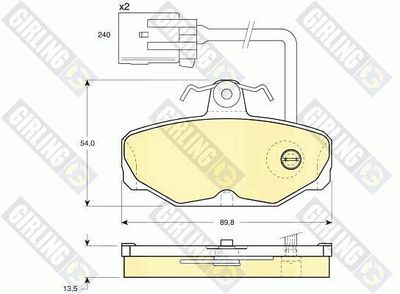 6110351 GIRLING Комплект тормозных колодок, дисковый тормоз