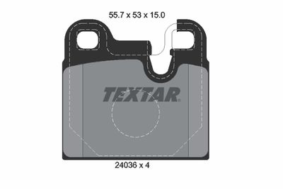 2043602 TEXTAR Комплект тормозных колодок, дисковый тормоз