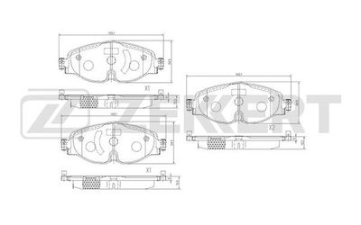 BS1427 ZEKKERT Комплект тормозных колодок, дисковый тормоз