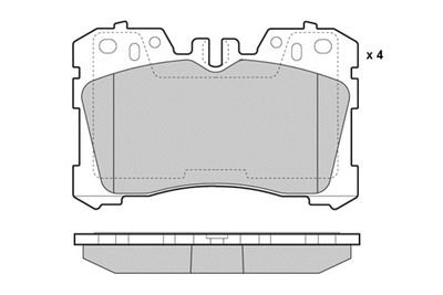 121462 E.T.F. Комплект тормозных колодок, дисковый тормоз