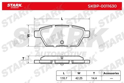 SKBP0011630 Stark Комплект тормозных колодок, дисковый тормоз