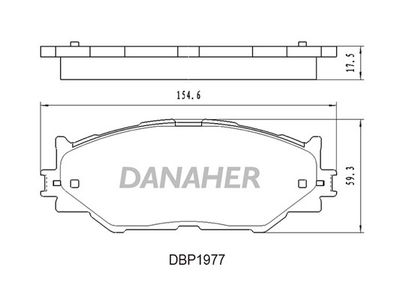 DBP1977 DANAHER Комплект тормозных колодок, дисковый тормоз