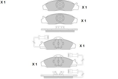 120955 E.T.F. Комплект тормозных колодок, дисковый тормоз