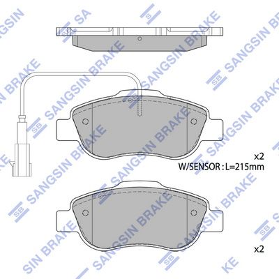 SP1873 Hi-Q Комплект тормозных колодок, дисковый тормоз