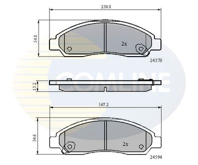 CBP31573 COMLINE Комплект тормозных колодок, дисковый тормоз