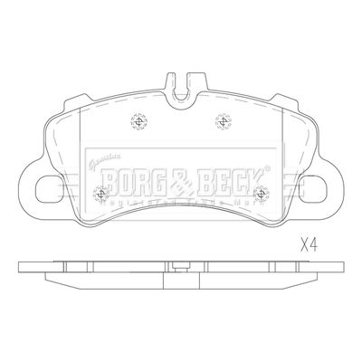 BBP2900 BORG & BECK Комплект тормозных колодок, дисковый тормоз