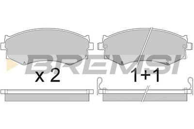 BP2439 BREMSI Комплект тормозных колодок, дисковый тормоз
