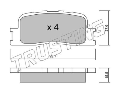 7690 TRUSTING Комплект тормозных колодок, дисковый тормоз