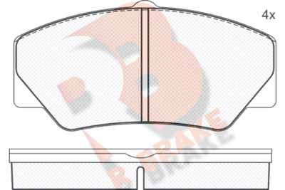 RB0542 R BRAKE Комплект тормозных колодок, дисковый тормоз