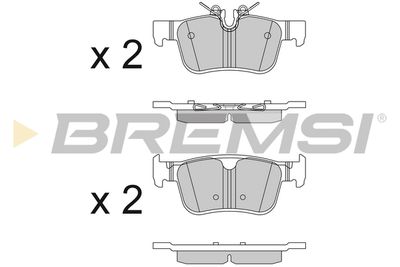 BP3819 BREMSI Комплект тормозных колодок, дисковый тормоз