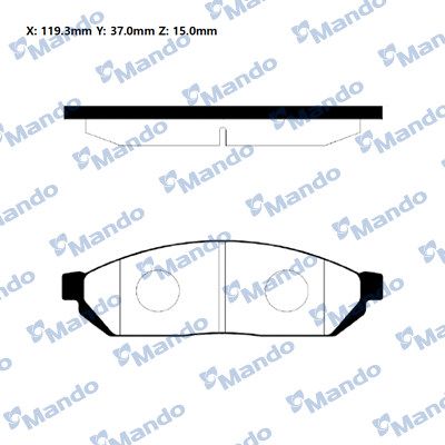 RMPD07 MANDO Комплект тормозных колодок, дисковый тормоз