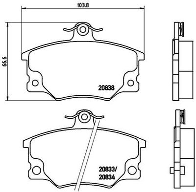 P23017 BREMBO Комплект тормозных колодок, дисковый тормоз