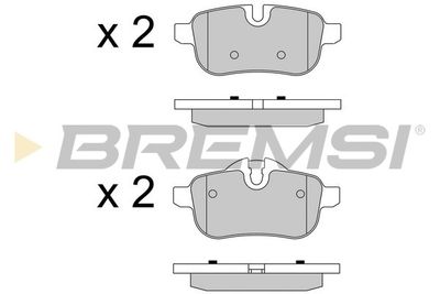 BP3581 BREMSI Комплект тормозных колодок, дисковый тормоз
