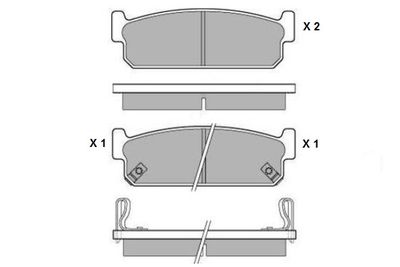 120860 E.T.F. Комплект тормозных колодок, дисковый тормоз